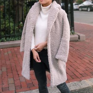 J.Crew Teddy Sherpa Coat (Worn Once!)